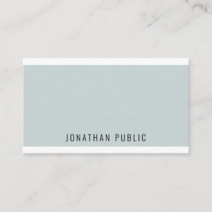 Carte De Visite Moderne Elégant Bleu Vert Personnalisé Minimaliste