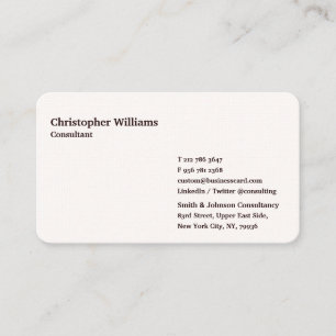 Carte De Visite Moderne Élégant Brown Chic Cool professionnel tend