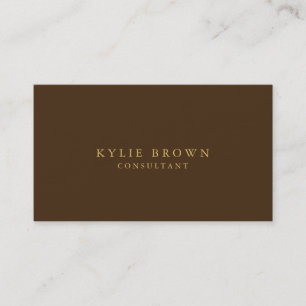 Carte De Visite Moderne élégant Brown Gold Professional tendance