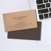 Moderne Elegant Brown Kraft Papier Consultant