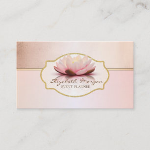 Carte De Visite Moderne Élégant, Cadre Fleur de Lotus