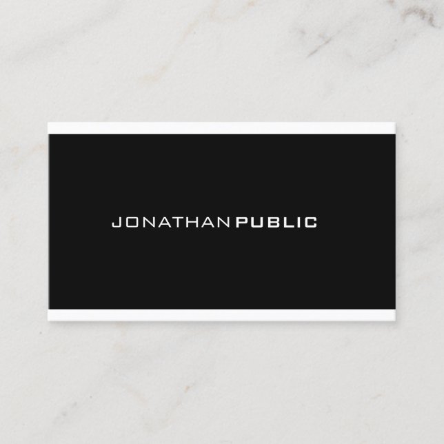 Carte De Visite Moderne Elegant Design Propre Professionnel Plain  (Devant)