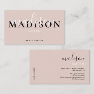 Carte De Visite Moderne élégant Dusty Rose rose tendance Cursive