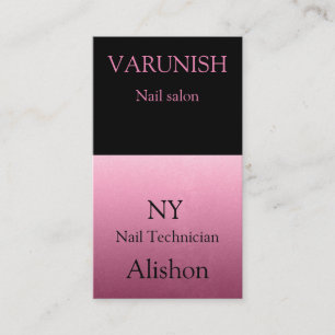 Carte De Visite Moderne, élégant et chic vernis à ongles