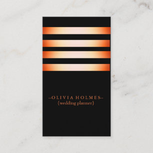 Carte De Visite Moderne Elegant Gold Foil Metal Professional
