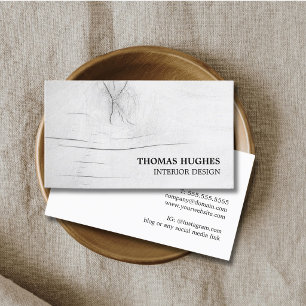 Carte De Visite Moderne Élégant Gris Bois Faux Design Intérieur