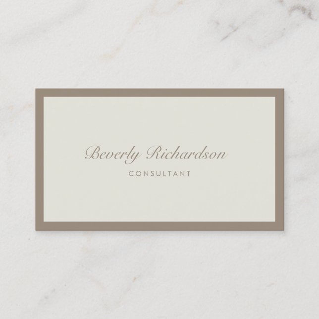 Carte De Visite Moderne Elegant Luxe Simple Professional Brown (Devant)