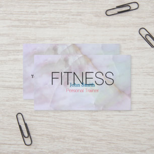 Carte De Visite Moderne Elégant Marbre Personal Fitness Trainer