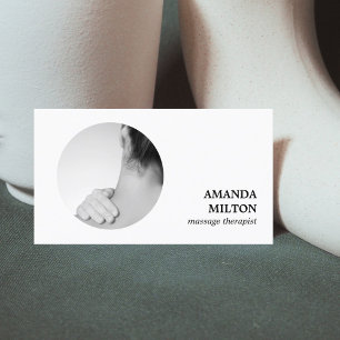 Carte De Visite Moderne Elégant Massage Photo