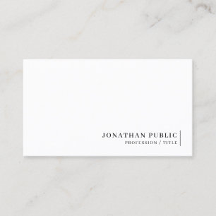 Carte De Visite Moderne Élégant Minimaliste Modèle Élégant Profess