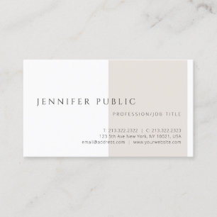 Carte De Visite Moderne Elegant minimaliste Modèle professionnel