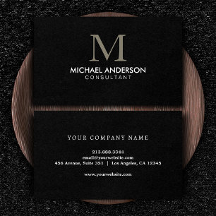 Carte De Visite Moderne Elegant minimaliste Monogramme Professionn