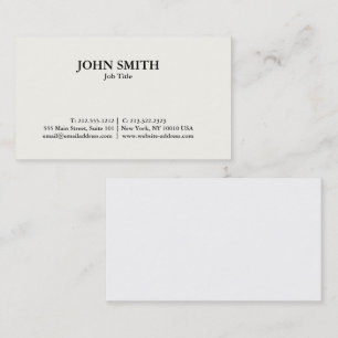Carte De Visite Moderne Élégant minimaliste professionnel simple B