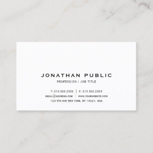 Carte De Visite Moderne Élégant Minimaliste Simple Personnalisé Vo
