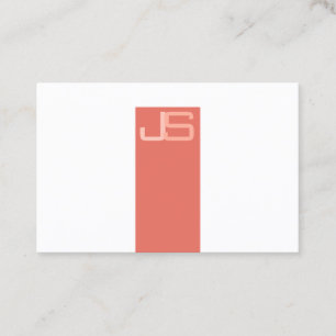 Carte De Visite Moderne Élégant Monogramme Modèle Simple