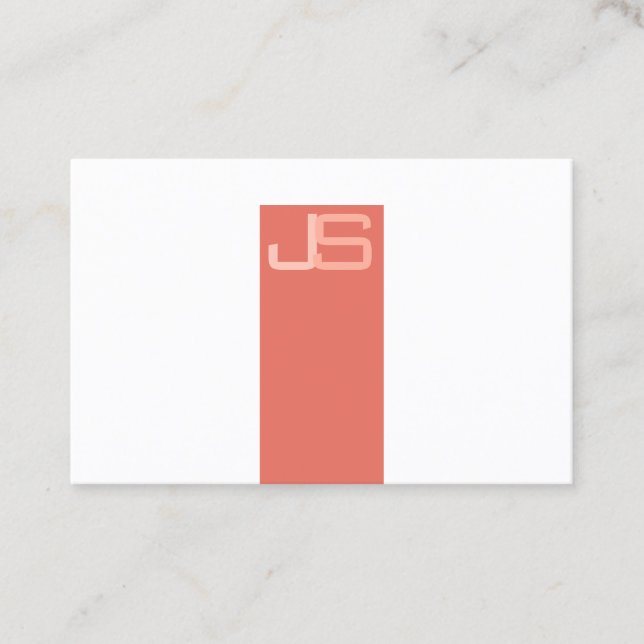 Carte De Visite Moderne Élégant Monogramme Modèle Simple (Devant)