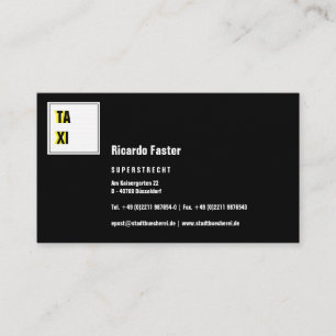 Carte De Visite Moderne Élégant Noir