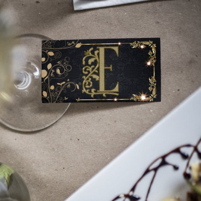 Carte De Visite Moderne, élégant, noir | Gold Professional (Créateur téléchargé)