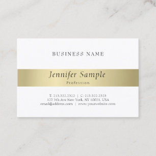 Carte De Visite Moderne Elegant Or Look professionnel élégant sobr