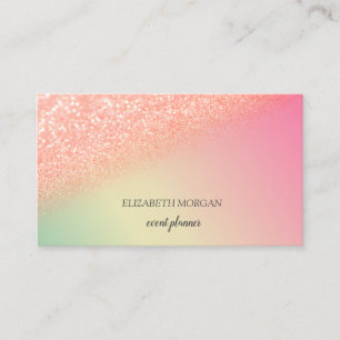 Carte De Visite Moderne Élégant Paillettes Bokeh Ombré