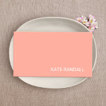 Carte De Visite Moderne Elegant Pêche Corail Beauté Professionnel<br><div class="desc">Design arrière - plan élégant et tendance. Facile à customiser.</div>