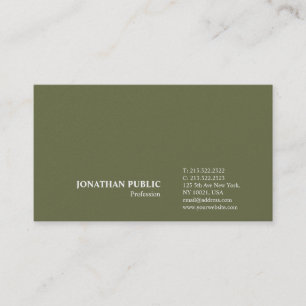 Carte De Visite Moderne élégant Plain Premium Pearl Finish Luxe