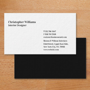 Carte De Visite Moderne Élégant professionnel Premium épais blanc