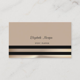 Carte De Visite Moderne Élégant Professionnel, Rayure Noire