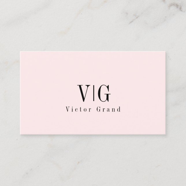 Carte De Visite Moderne Elegant Professionnel Simple Monogramme (Devant)