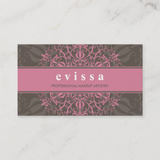 CARTE DE VISITE moderne élégant rose brun