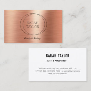 Carte De Visite Moderne Elegant Rose Gold Foil personnalisé