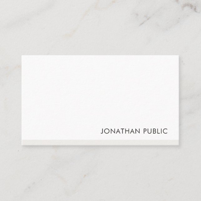 Carte De Visite Moderne Élégant Simple Chic Modèle Professionnel (Devant)