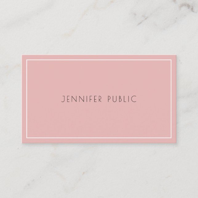 Carte De Visite Moderne Elégant Simple Design tendance Professionn (Devant)