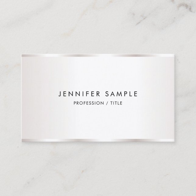 Carte De Visite Moderne Élégant Simple Luxe Modèle Sur Mesure (Devant)