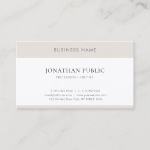 Carte De Visite Moderne Elegant Simple Professionnel Minimaliste