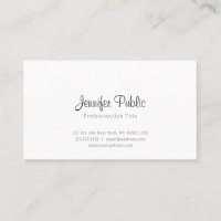 Moderne Elegant Simple Professionnel Modèle blanc