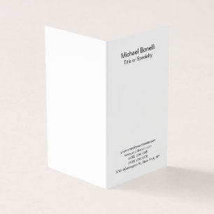 Carte De Visite Moderne Élégant Simple Professionnel Noir et Blanc