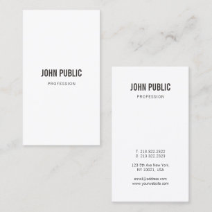Carte De Visite Moderne Élégant Simple Vertical Professional