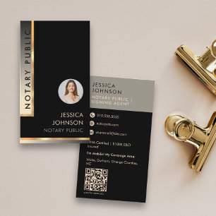 Carte de visite moderne en crème noir élégant avec