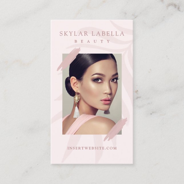 Carte De Visite Moderne et élégant Brosse Flore Brosse Belle (Devant)