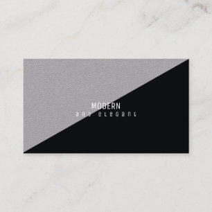 Carte De Visite moderne et élégant minimaliste noir gris