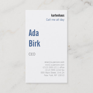 Carte De Visite Moderne et insolite