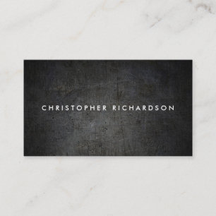 Carte De Visite MODERNE ET MINIMAL Grunge Noir