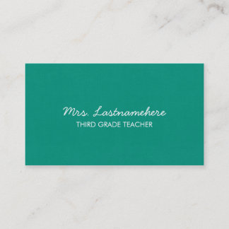 Carte de visite moderne et simple de professeur