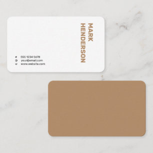 Carte De Visite Moderne et tendance minimaliste Brown