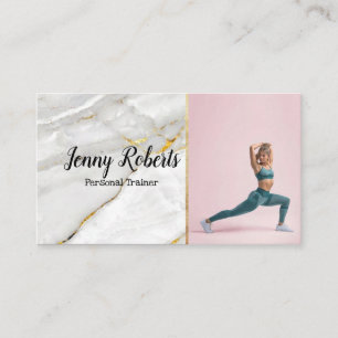 Carte De Visite Moderne et tendance Personal Trainer Fitness Busin
