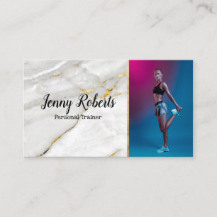 Carte De Visite Moderne et tendance Personal Trainer Fitness Busin