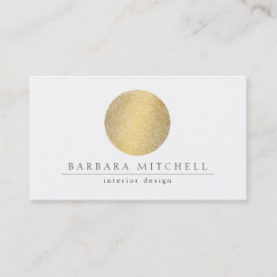 Carte de visite moderne Etched Gold Circle II