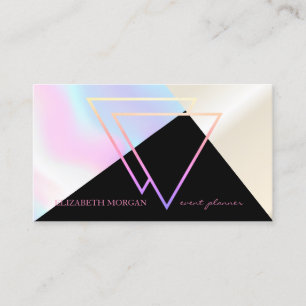 Carte De Visite Moderne Géométrique Holographique Professionnel Él
