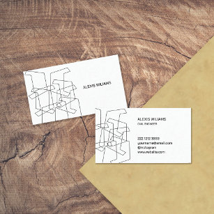 Carte De Visite Moderne géométrique minimaliste Élégant profession
